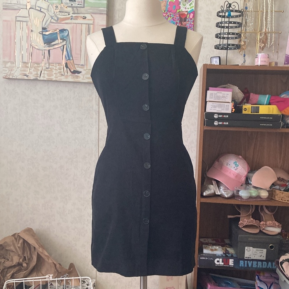 Black Button-Down Dress